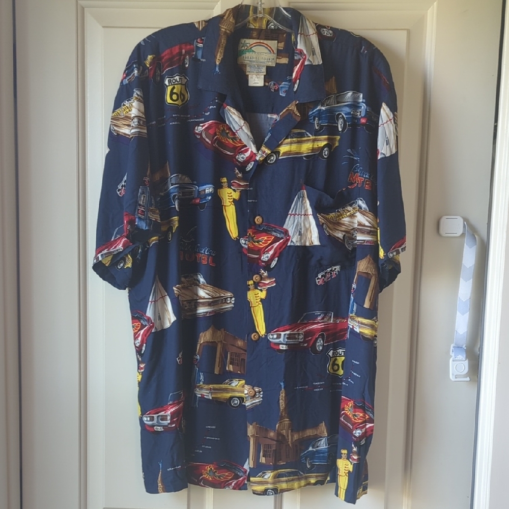 Vintage Route 66 Hawaiian Shirt